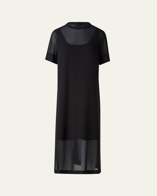 Silk Georgette Tunic Dress
